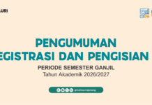 INFORMASI HEREGISTRASI SEMESTER GANJIL TAHUN AKADEMIK 2026/2027